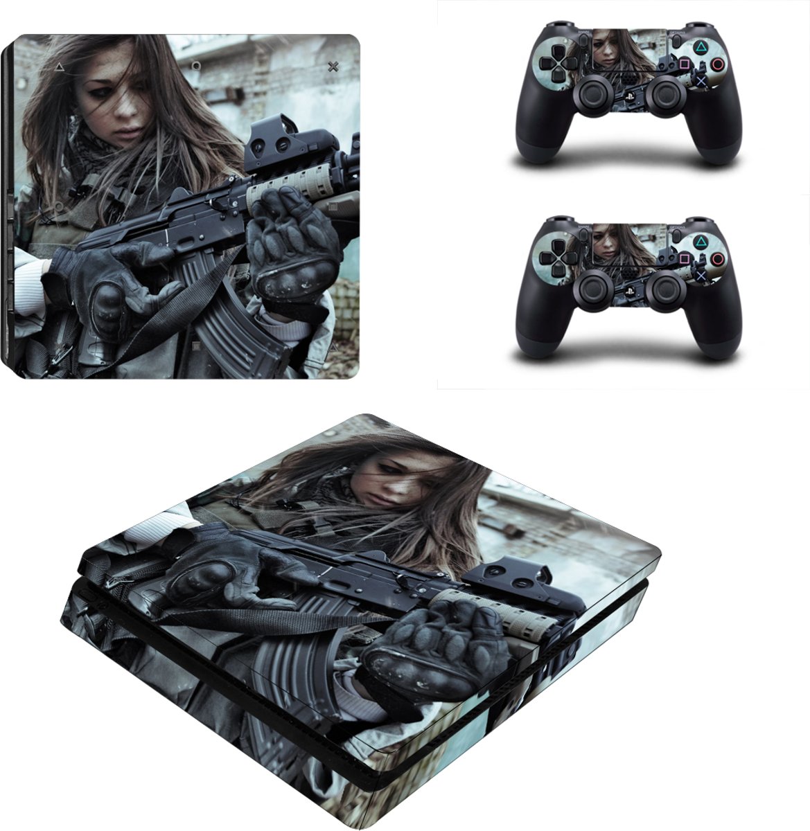 “Armed Girl” PS4 Slim skin